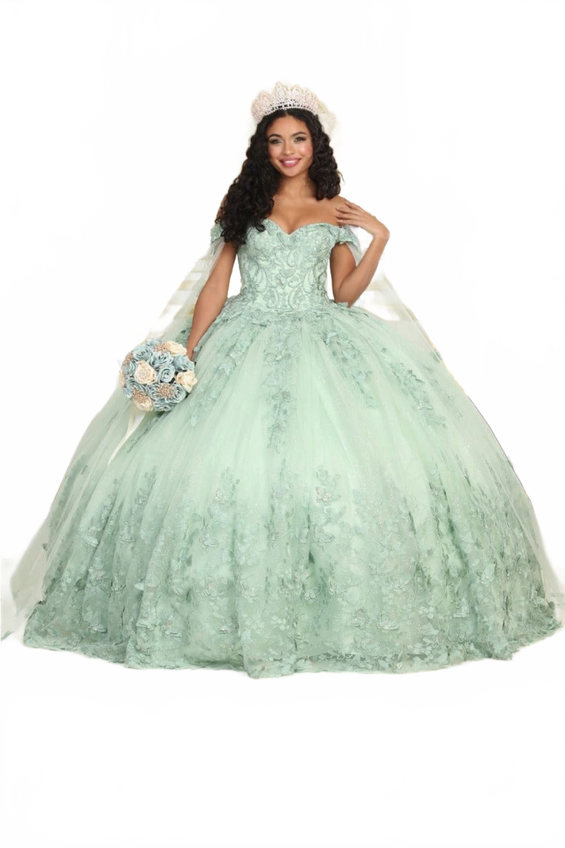Layla K LK236 Sweetheart Lace up Back 3D Embellished Quince Gown