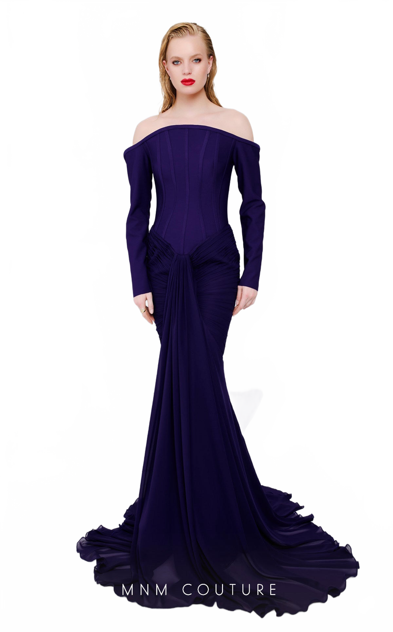 MNM Couture B1112 Elegant Black Evening Dress