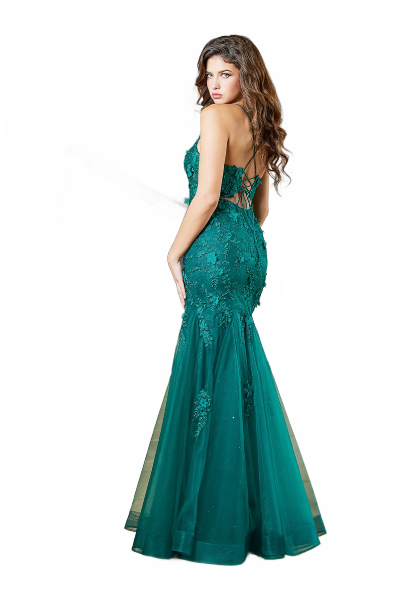 Adora Design 3091 Lace Spaghetti Strap Mermaid Long Prom Dress