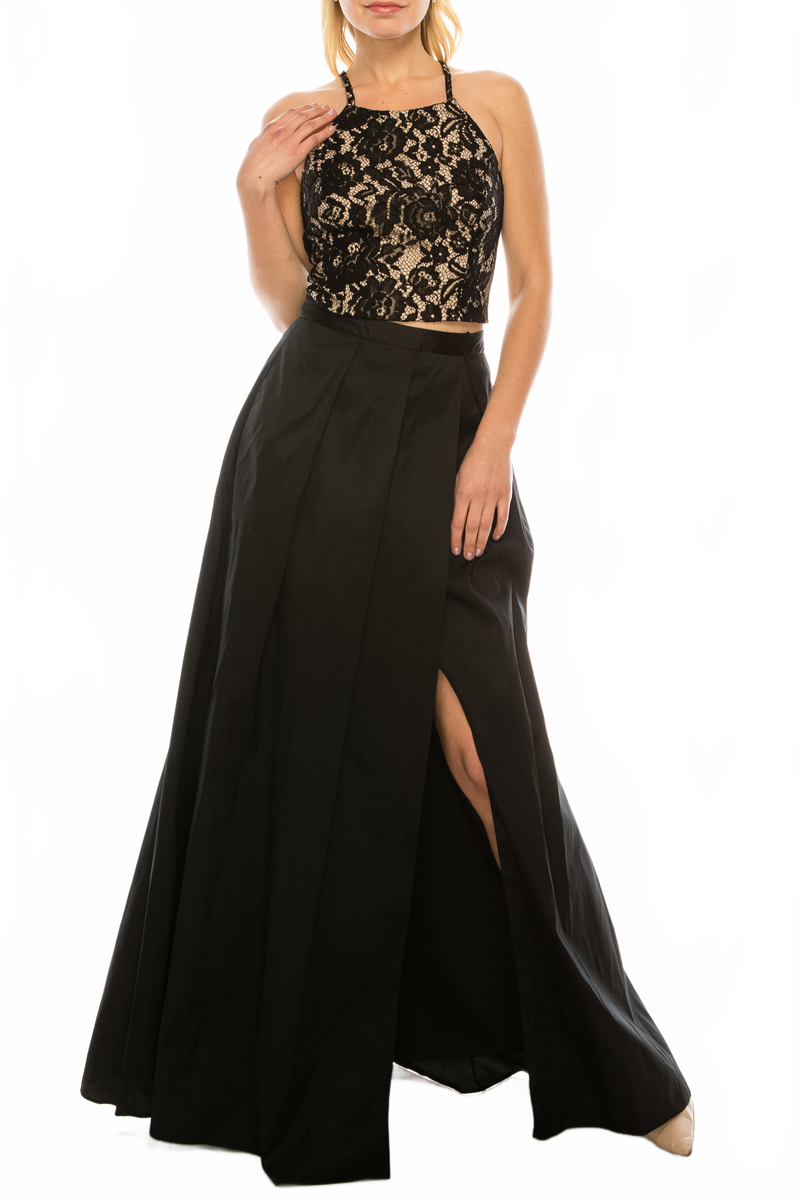 Adrianna Papell Floral Lace 2 Piece Taffeta Dress