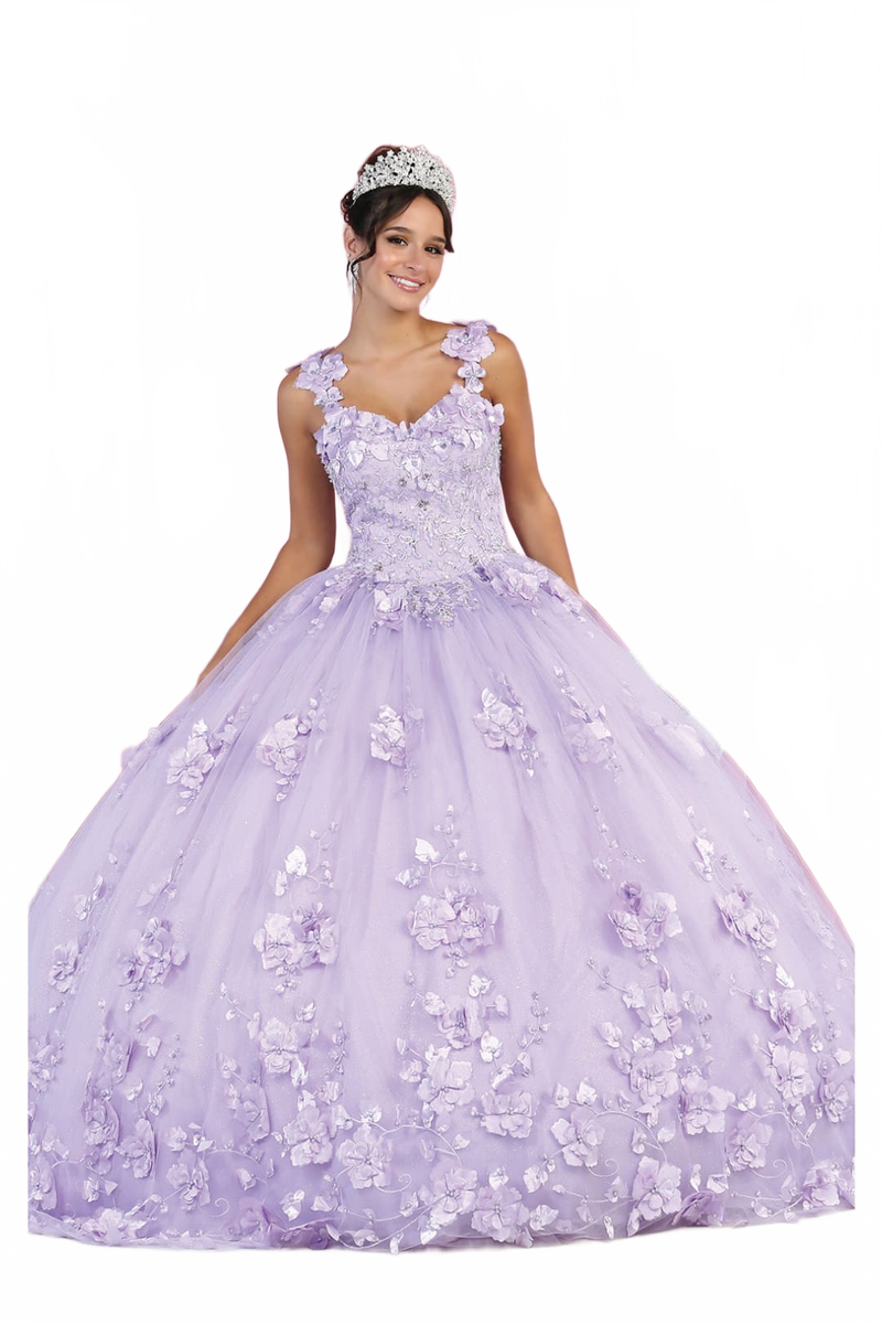 Layla K LK157 Sleeveless Floral Embroidered QuinceaƱera Ball Gown
