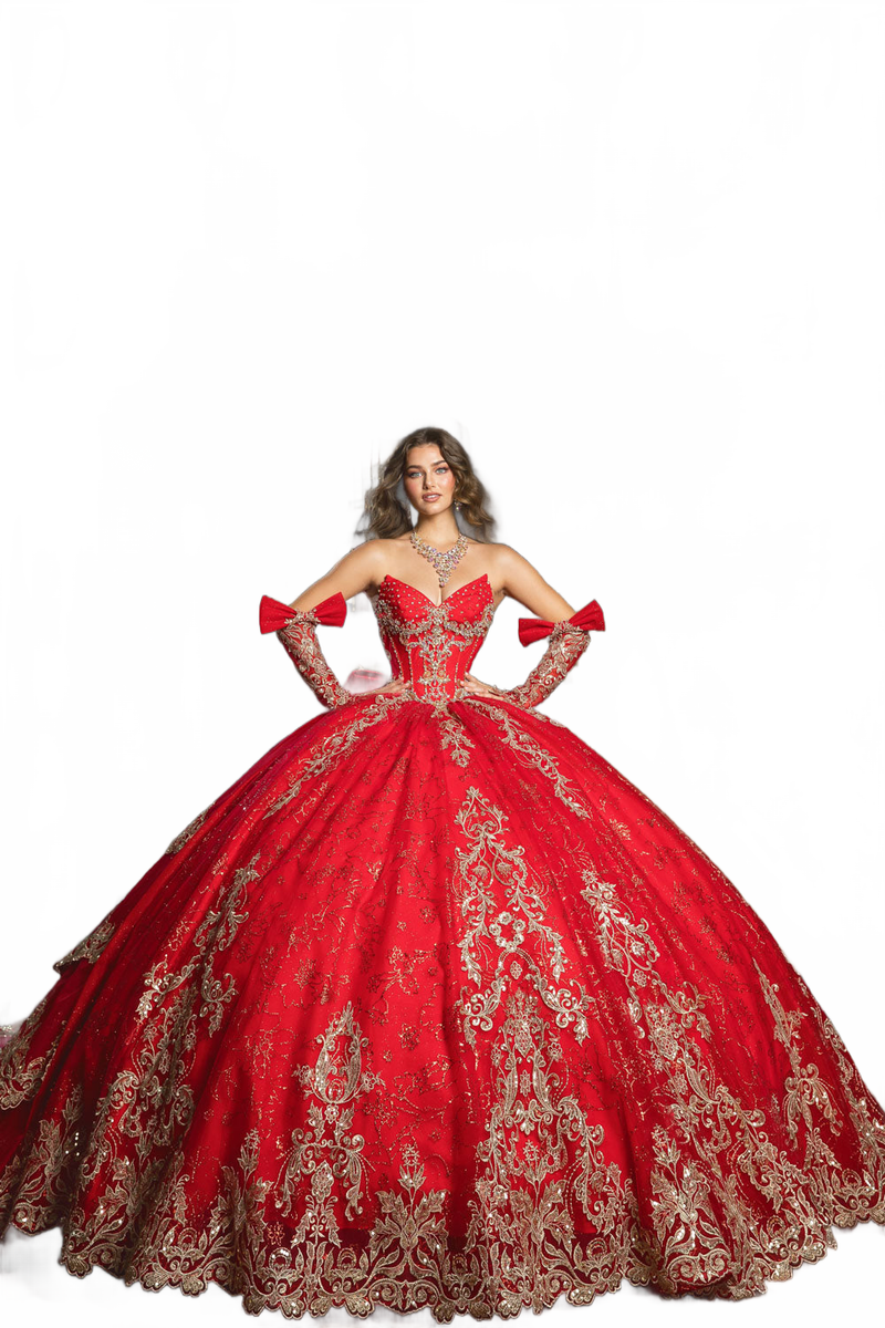 Strapless Tiered Ball Gown by Bella Princess PQ1099