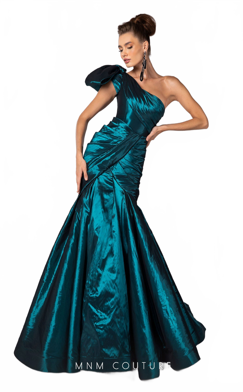 Fouad Sarkis F02833 Olive One-Shoulder Mermaid Gown