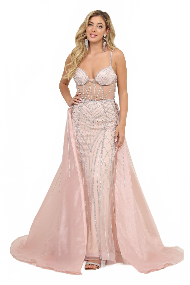 Long Evening Dress Sweetheart Beaded Gala Gown By Royal Queen RQ8126