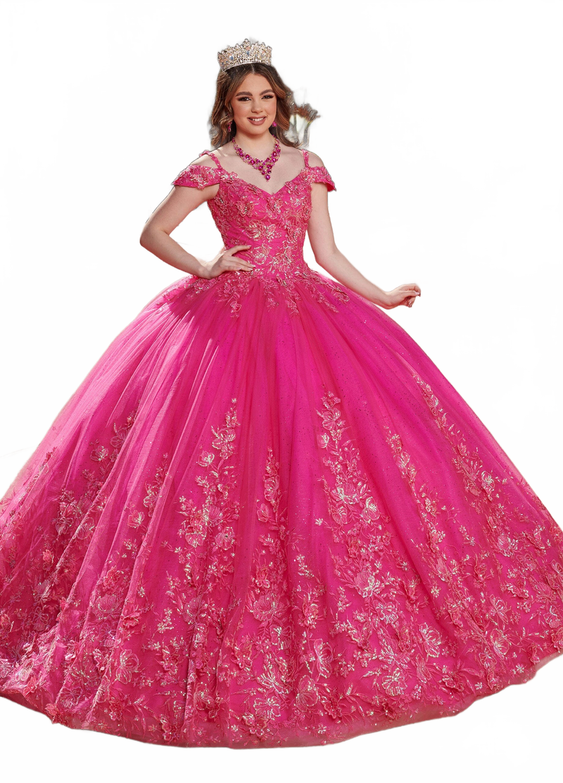 Rachel Allan RQ1126 Cold Shoulder Quinceanera Dress