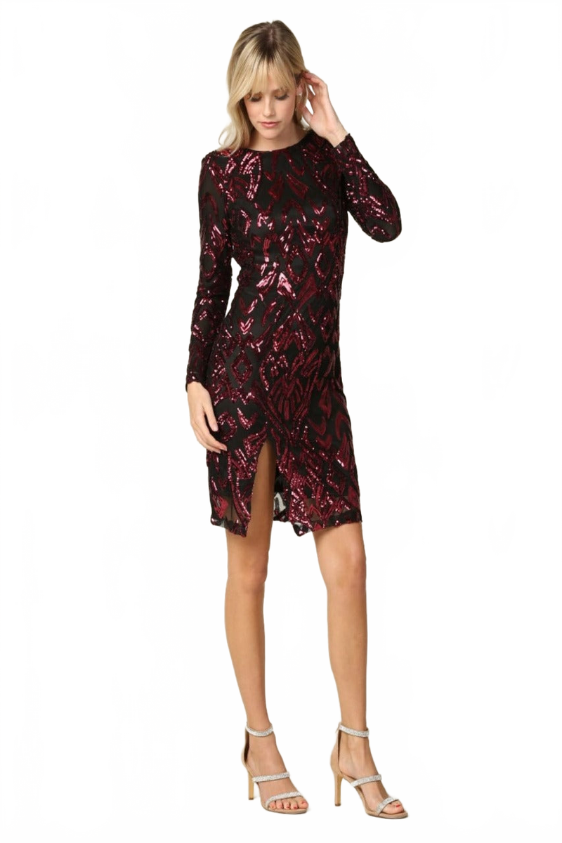 Eva USA 3374 QuinceaƱera Dama Dress ā Black/Burgundy