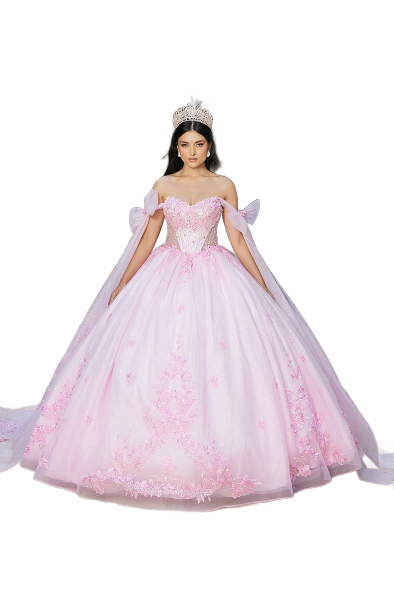 Pageant Dress Sweetheart Cape Sleeves Ball Gown By Layla K LK263