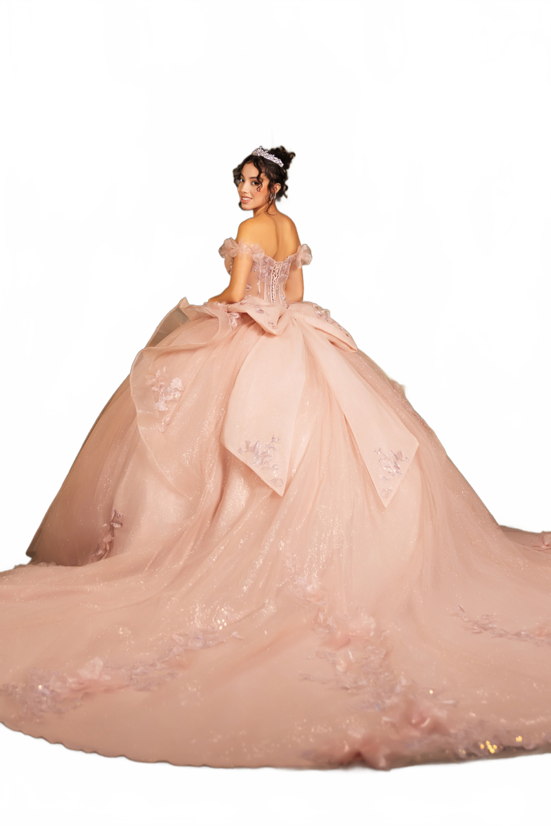 Layla K LK270 Off-Shoulder Floral Applique Ball Gown QuinceaƱera Dress-New Collection
