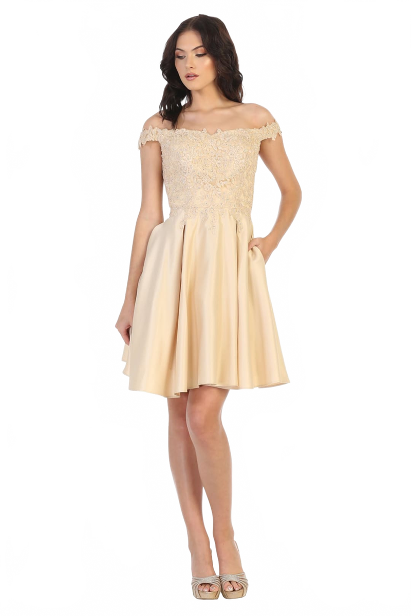 Dama Dresses for Quinceanera in Champagne Style MQ1766 Quince Outfit