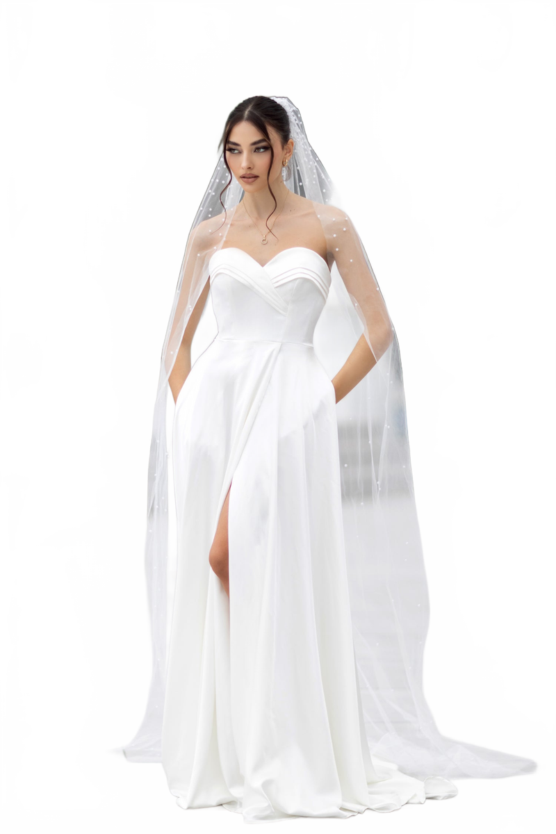 Tina Holly TW105 Wedding Ball A-Line Strapless Sweetheart Satin Dress