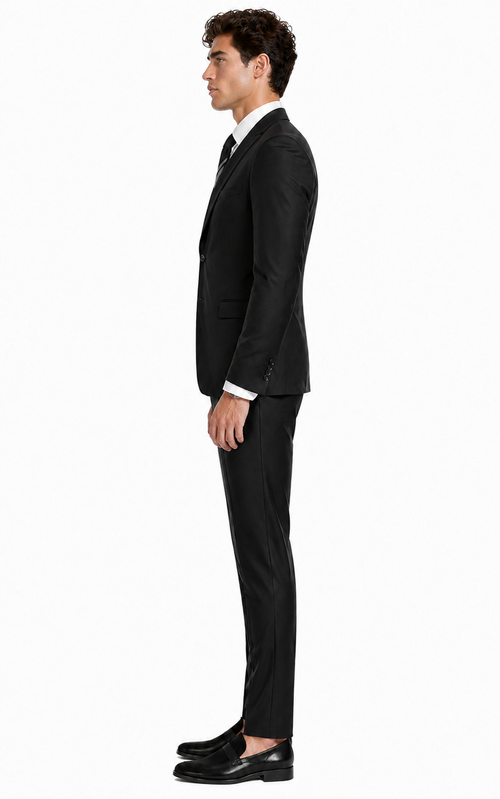 Oxford Black Sharkskin Slim Fit Suit