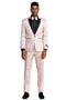 "Paisley Wedding Tuxedo - Men's Slim Fit One Button in Blush Pink"