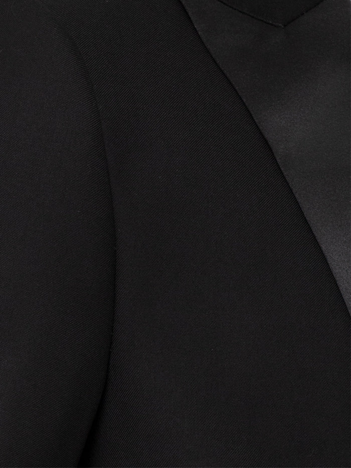 Black Peak Lapel Ticket Pocket Tuxedo
