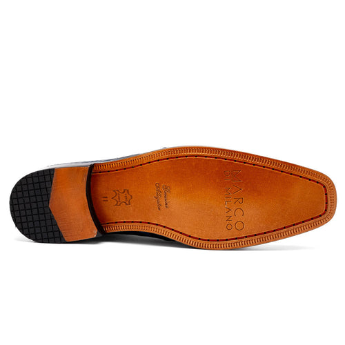 Marco Di Milano Pietro Rustic Blue Leather Shoes