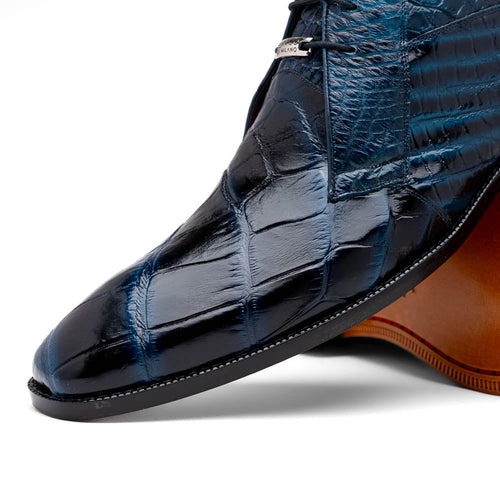 Marco Di Milano Pietro Rustic Blue Leather Shoes