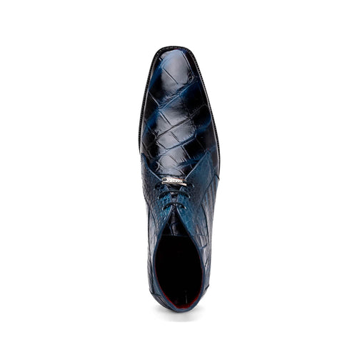 Marco Di Milano Pietro Rustic Blue Leather Shoes