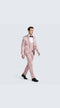 Dusty Rose Slim Fit Satin Tuxedo – Four Piece Set