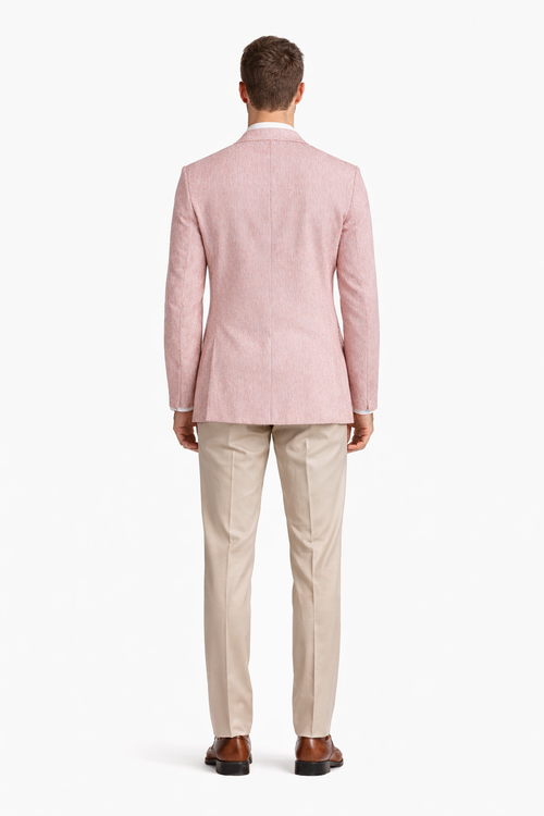 Pinstripe Blazer for Men - Bold Pinstripe Sport Jacket Perfect for Casual or Dressy in Brick