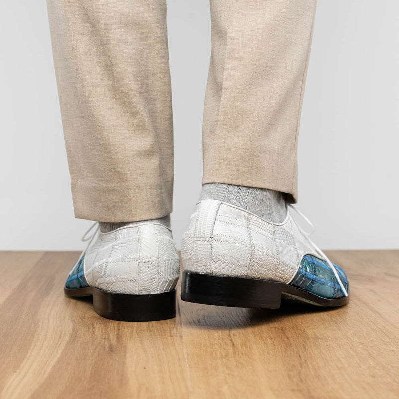 Marco Di Milano Pissa Aqua/White Leather Loafer