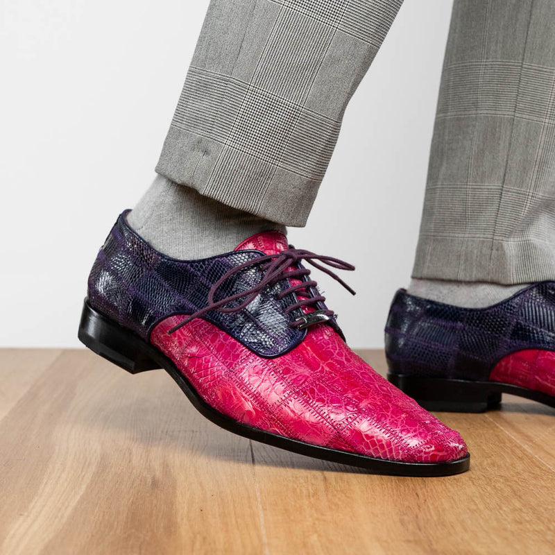 Marco_Di_Milano Pissa: Pink Purple Leather Loafers