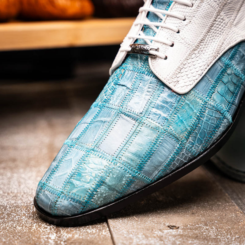 Marco Di Milano Pissa Aqua/White Leather Loafer