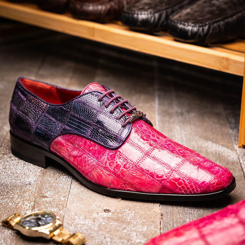 Marco_Di_Milano Pissa: Pink Purple Leather Loafers