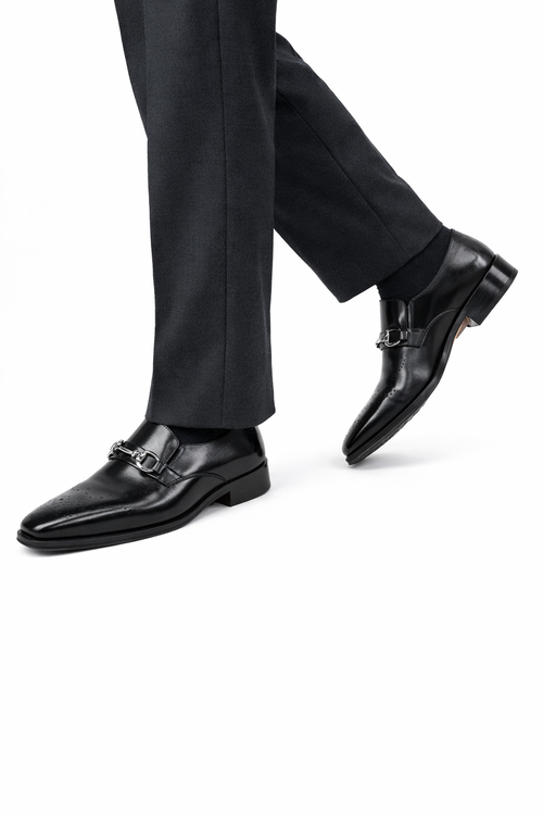 Mens Wholecut Two Tone Leather Wingtip Loafer Dress Shoes in Blue & Tan