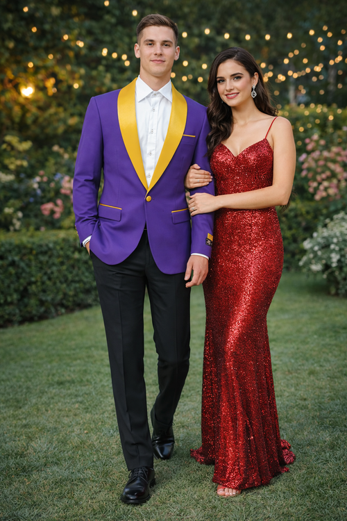 Purple And Gold Suit