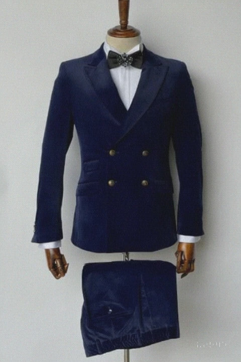 Velvet Blazer - Blue blazer