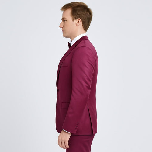 Purple Satin Tuxedo Set – 4-Piece Statement for Weddings & Proms