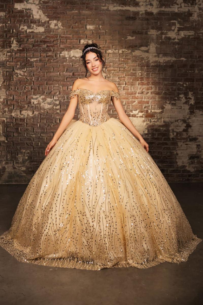 Quince Dress Sweetheart Sleeveless Sequin Ball Dance By Layla K LK264