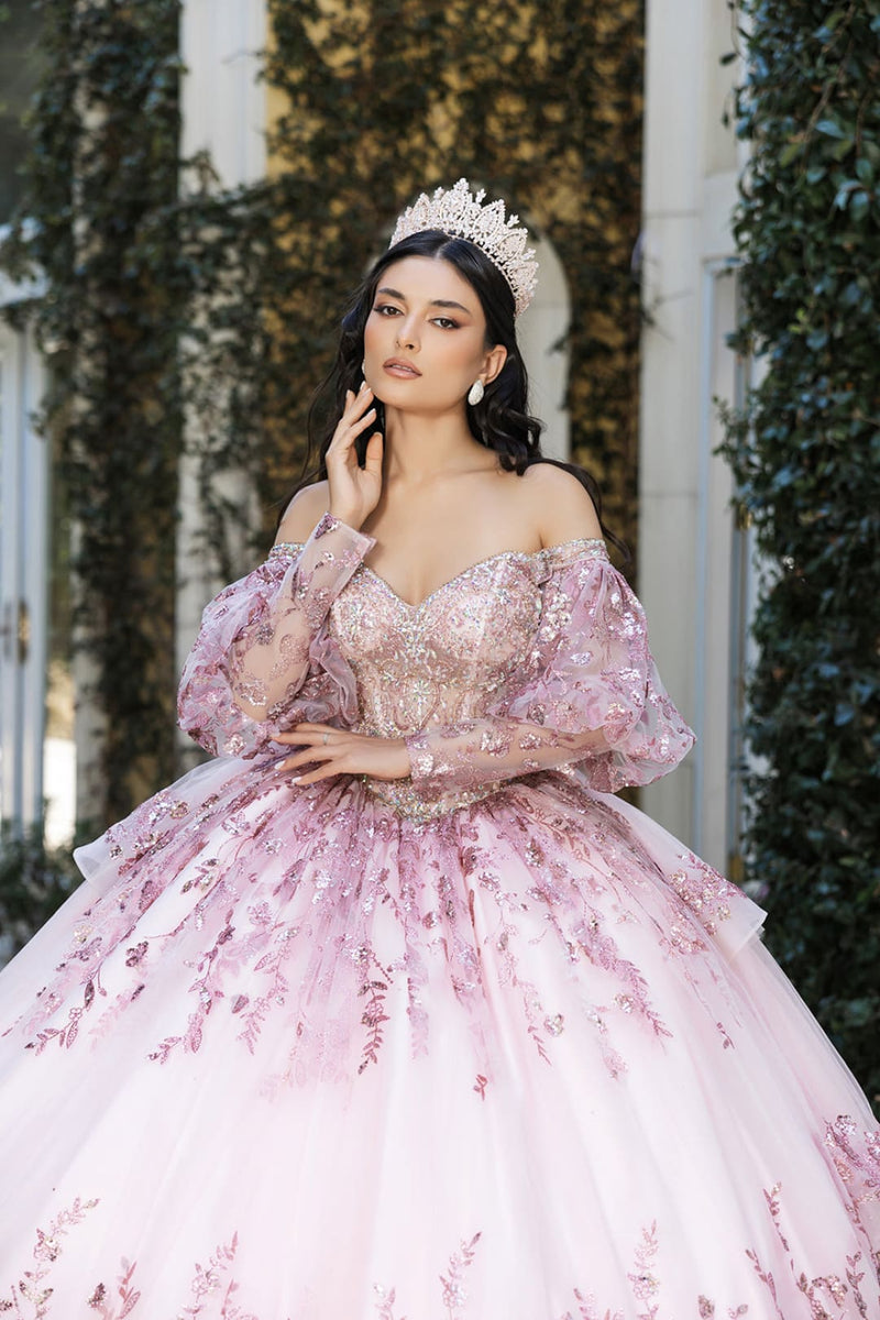 Quinceanera Gown Sleeveless Sequin Gala Dress By Layla K LK261