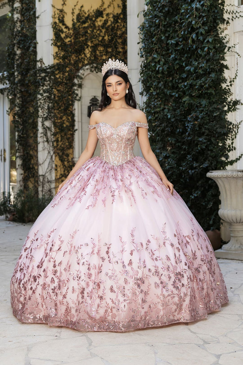 Quinceanera Gown Sleeveless Sequin Gala Dress By Layla K LK261