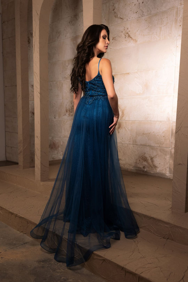 Red Carpet Dress V-Neck Mermaid Gala Gown by May Queen MQ2125