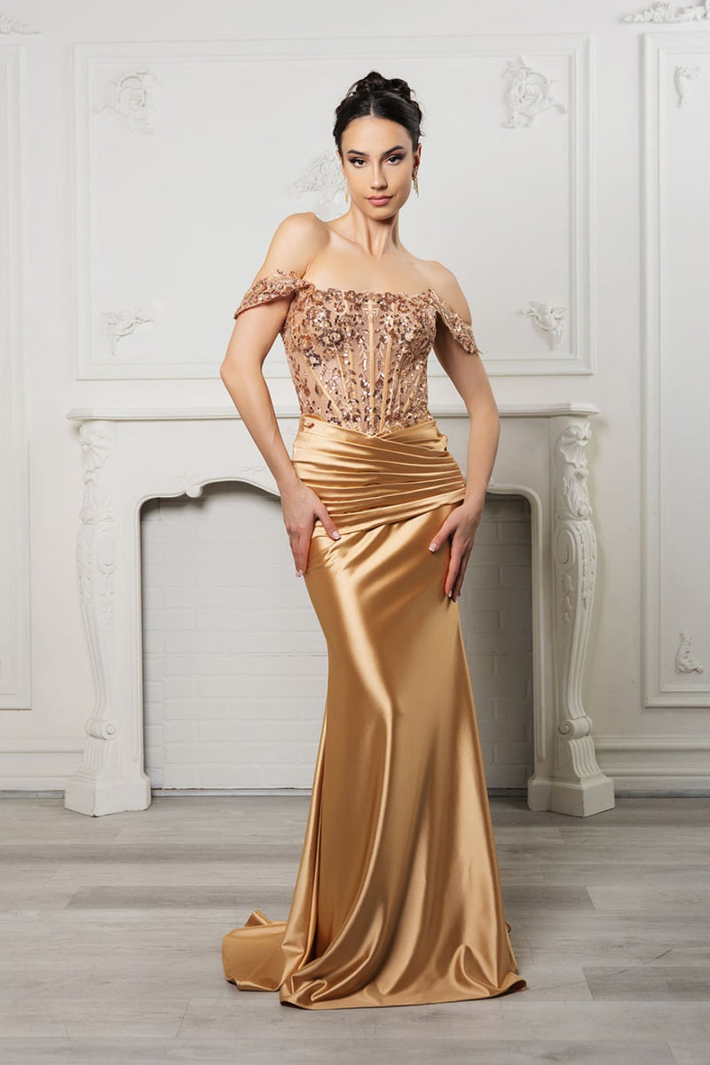 Red Carpet Dress Sequin Mermaid Prom Gown By May Queen MQ2153B