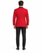 Red Tuxedo Jacket with Black Notch Lapel Trousers