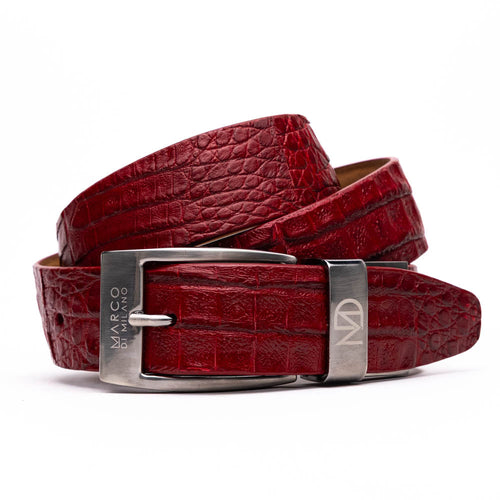 Marco Di Milano Riccardo Belt - Red Leather Dress Shoe