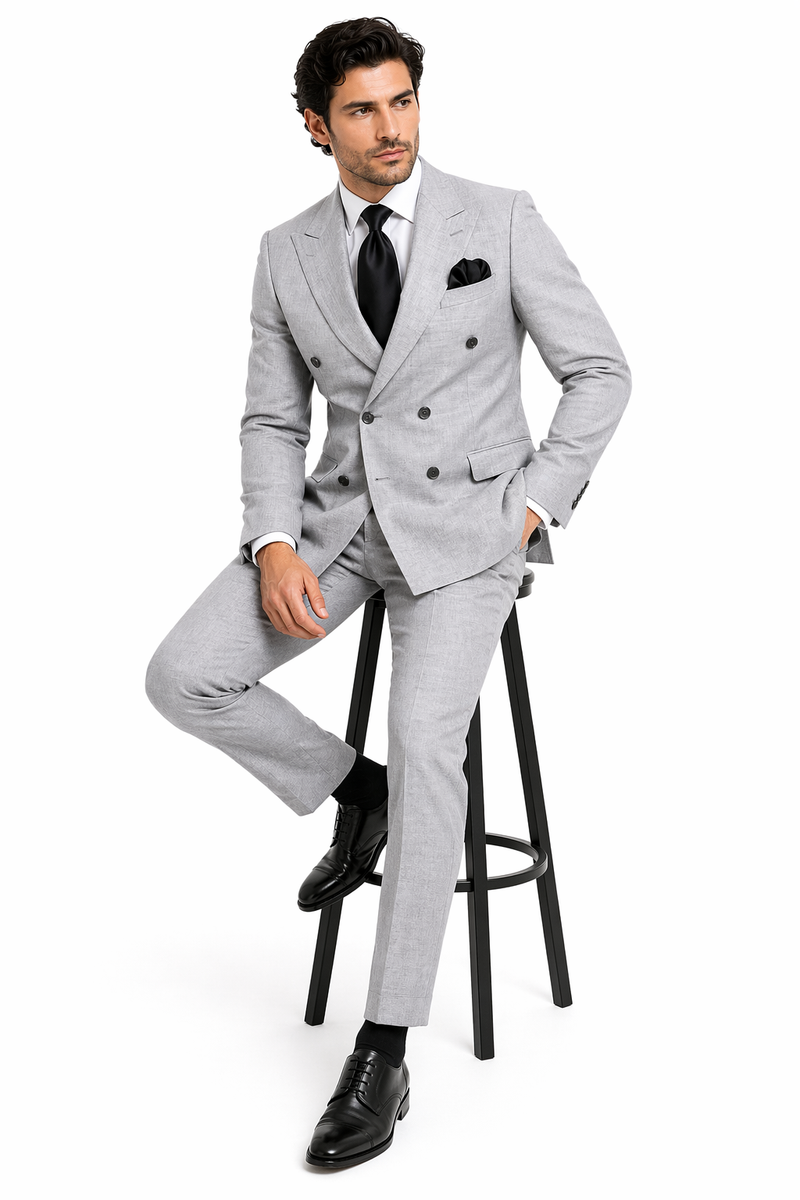 Rossi Man ARTHUR RM2305 Double-Breasted Suit – Elegant Formalwear for Men