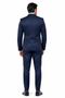 Rossi Man BOND RM1752 Slim Fit 3-Piece Navy Suit ââŹâ 1-Button Peak Lapel, Double-Breasted Vest & Flat Front Pants
