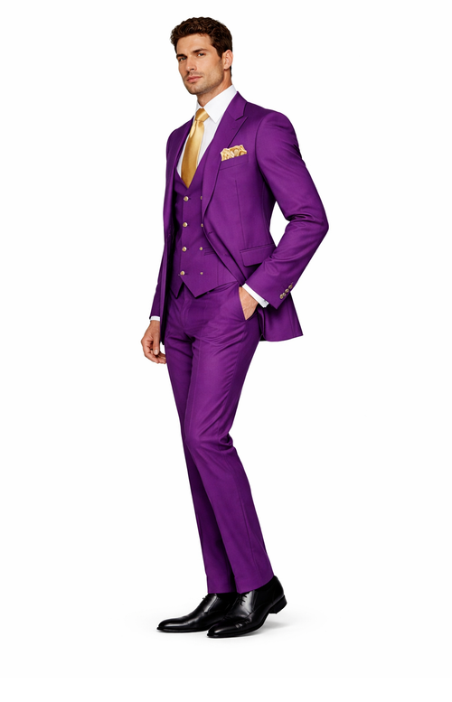 Rossi Man BOND RM1778 Slim Fit 3-Piece Purple Suit – Elegant Tailored Suit for Men