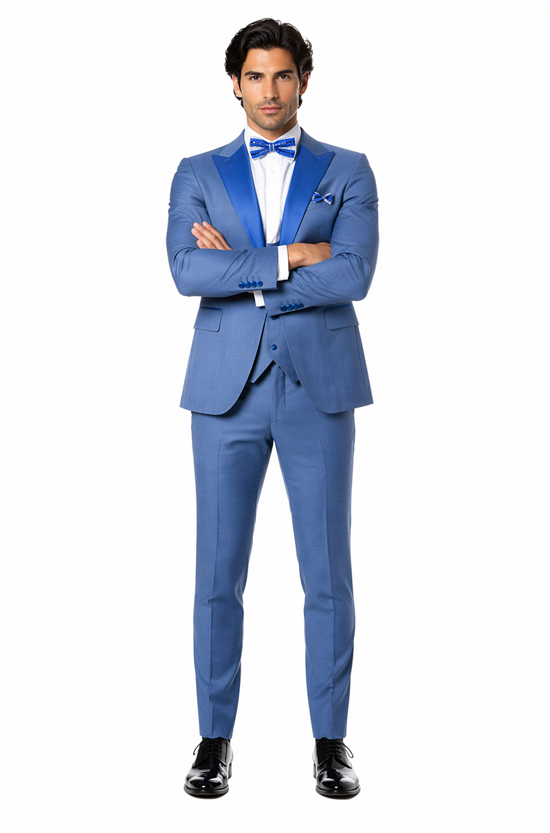 Rossi Man Leo Tuxedo RM1387 – Elegant Slim Fit Formal Wear for Men | Stylish Tuxedo Suit