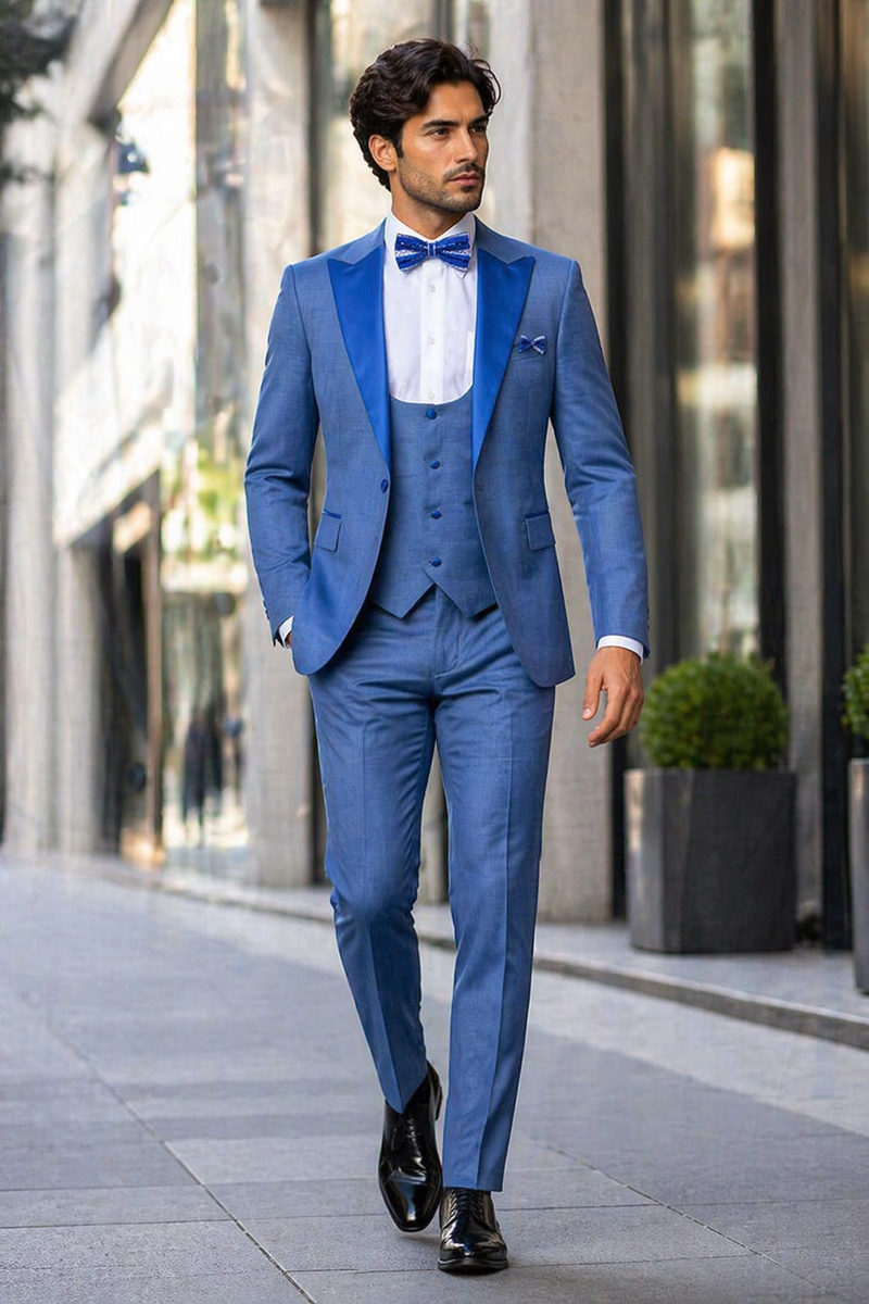 Rossi Man Leo Tuxedo RM1387 – Elegant Slim Fit Formal Wear for Men | Stylish Tuxedo Suit