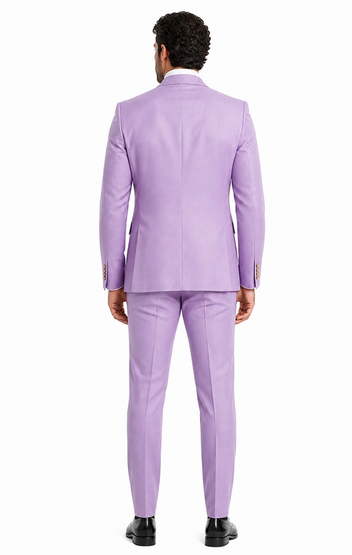 Rossi Man MAX RM1378 Slim Fit 3-Piece Suit – Sophisticated Solid Lavender Suit for Men