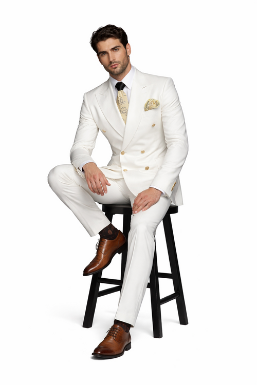 Rossi Man Milano RM1770 – Men's Modern Slim Fit 3-Piece Suit | Formal