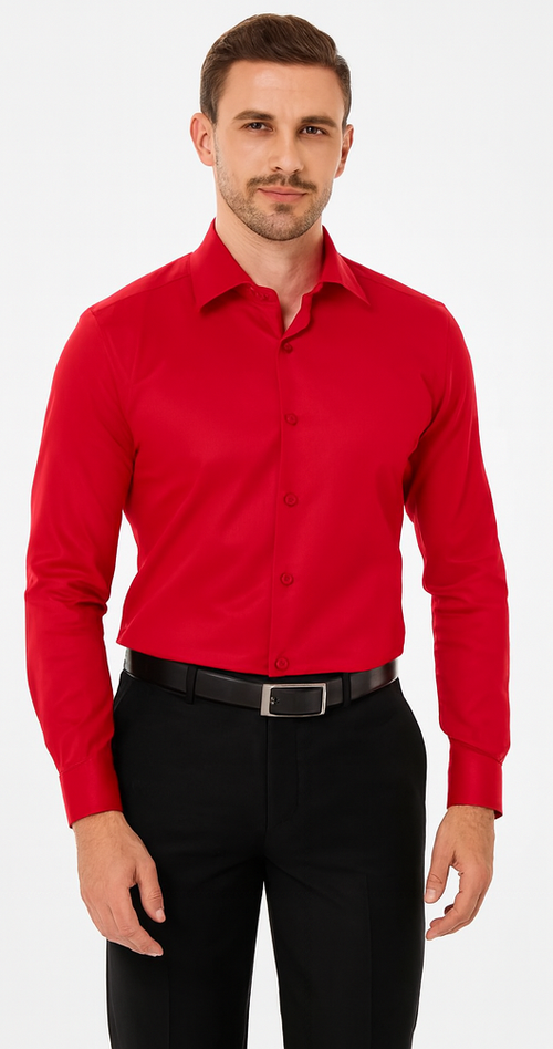 Rossi Man RS1 Red Dress Shirt for Men