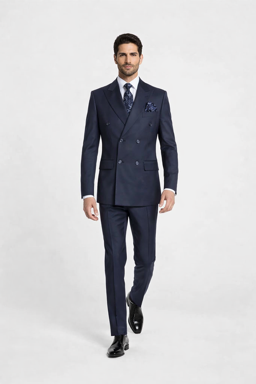 Rossiman Men's Blue Slim Fit Suit – Modern Tailored Formalwear