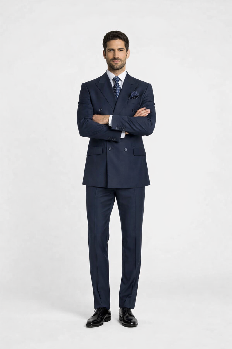 Rossiman Men's Blue Slim Fit Suit – Modern Tailored Formalwear