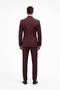 Rossiman Burgundy Suit for Men – Peak Lapel 1-Button Jacket & Double-Breasted Vest