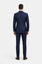 Rossiman Navy Blue Suit for Men – Classic 1-Button Peak Lapel Jacket & Double-Breasted Vest