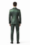 Rossiman Men’s Green Sateen Suit – Glossy Finish with Modern Flair